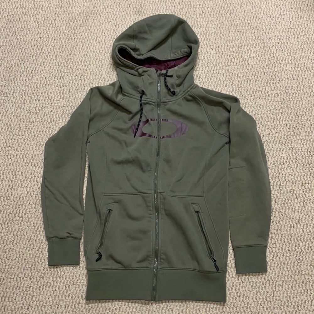 Oakley Green Zip-Up Sweater